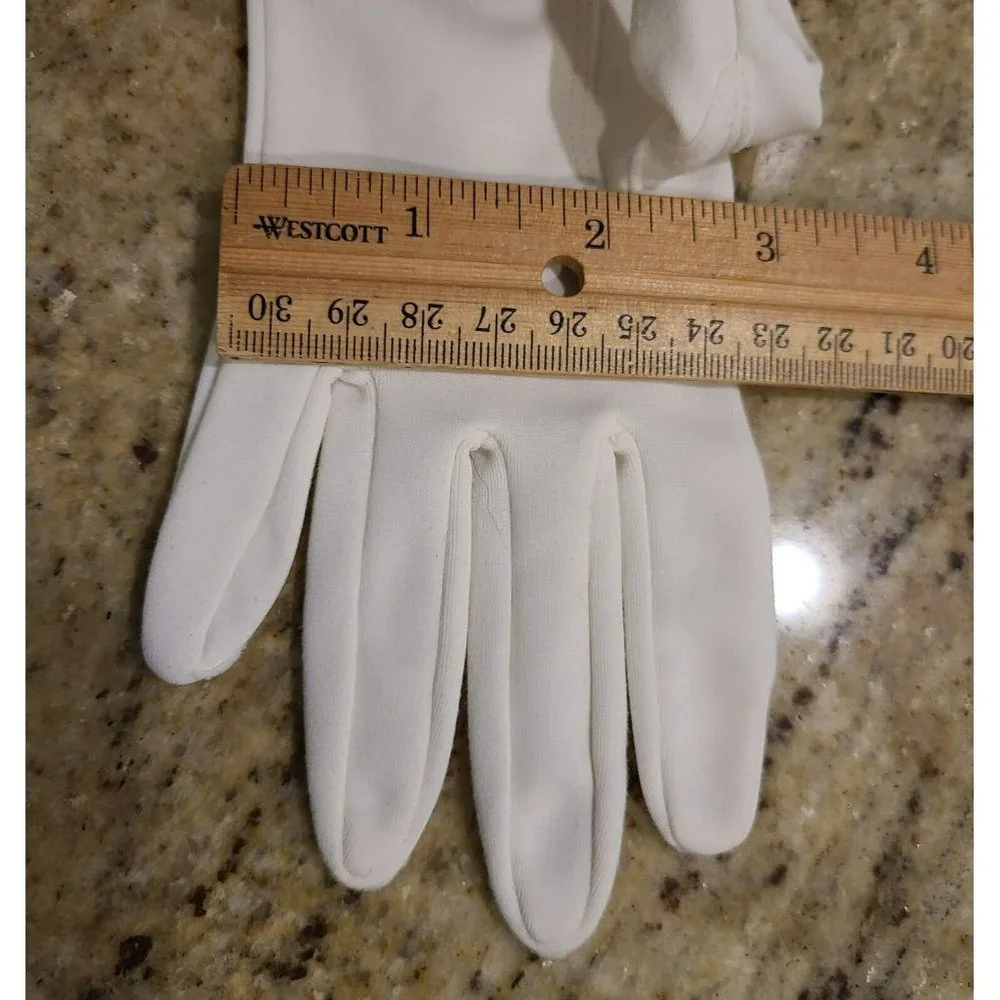 Vintage White Nylon Stretch Formal Church 10